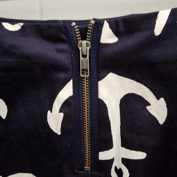 J.Crew Navy Blue And white Nautical Skirt - Picture 3 of 14